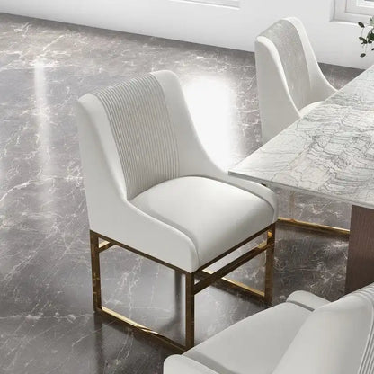 Modern Metal Velvet Chair Upholstered