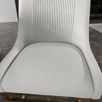 Modern Metal Velvet Chair Upholstered