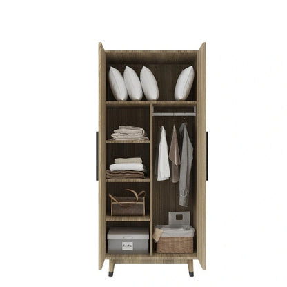 2-Door Wooden Wardrobe