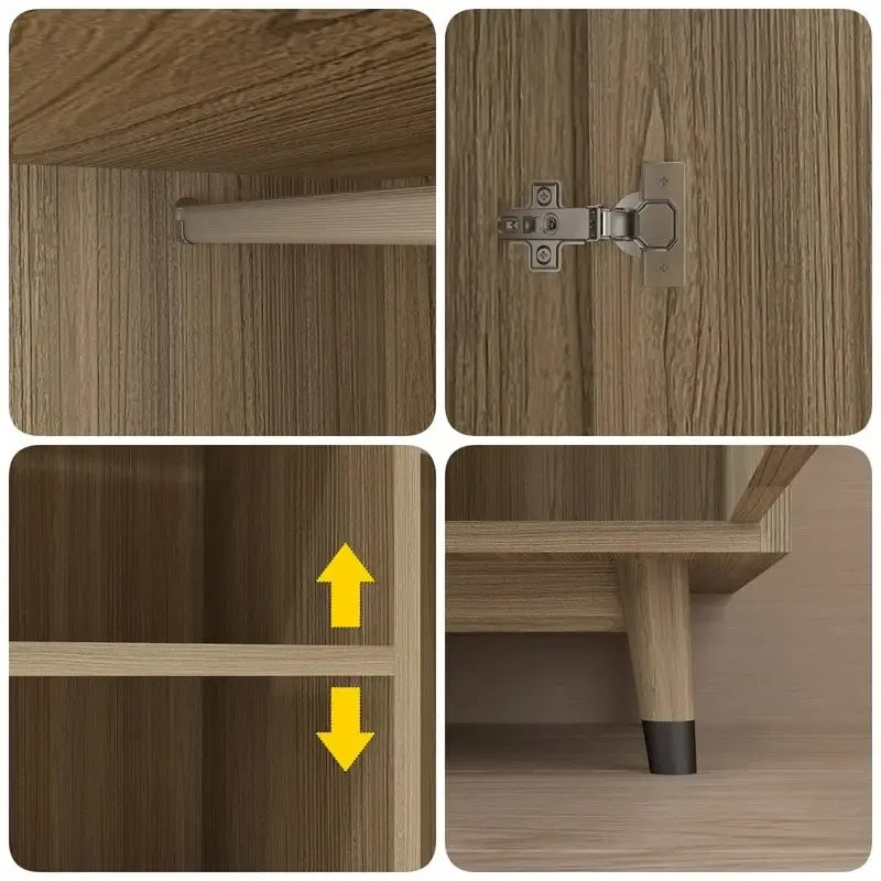 2-Door Wooden Wardrobe