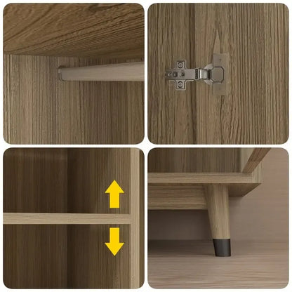 2-Door Wooden Wardrobe