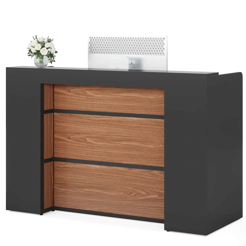 63 Inch Wood Engineered Wood Table LED