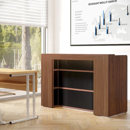 63 Inch Wood Engineered Wood Table LED