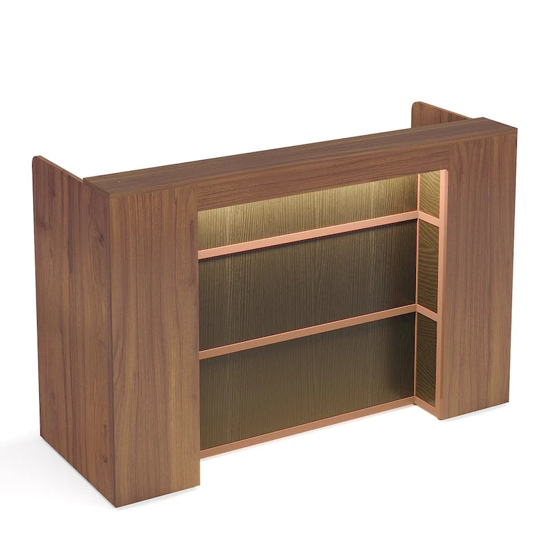 63 Inch Wood Engineered Wood Table LED