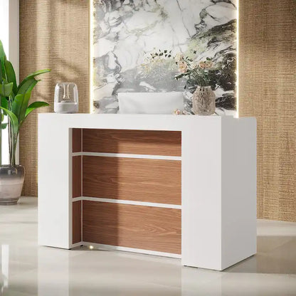 63 Inch Wood Engineered Wood Table LED