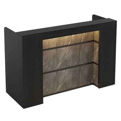 63 Inch Wood Engineered Wood Table LED