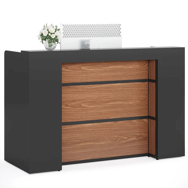 63 Inch Wood Engineered Wood Table LED