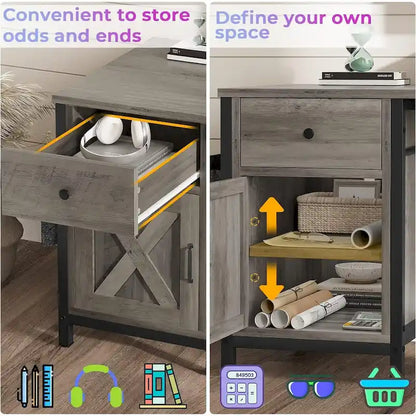 Wood Metal Table Adjustable