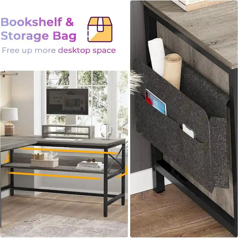 Wood Metal Table Adjustable