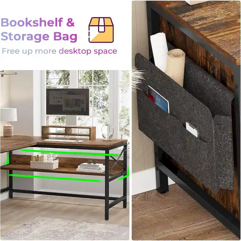 Wood Metal Table Adjustable