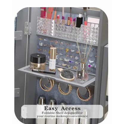 Full-length Mirror Jewelry Armoire - N/A