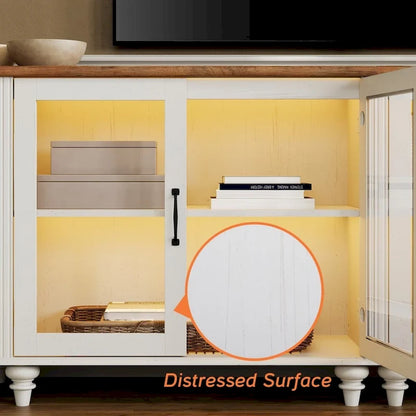 68 Inch Wood Metal Cabinet with Storage