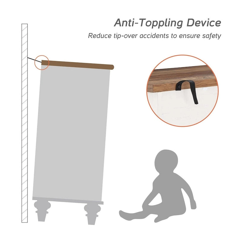 68 Inch Wood Metal Cabinet with Storage