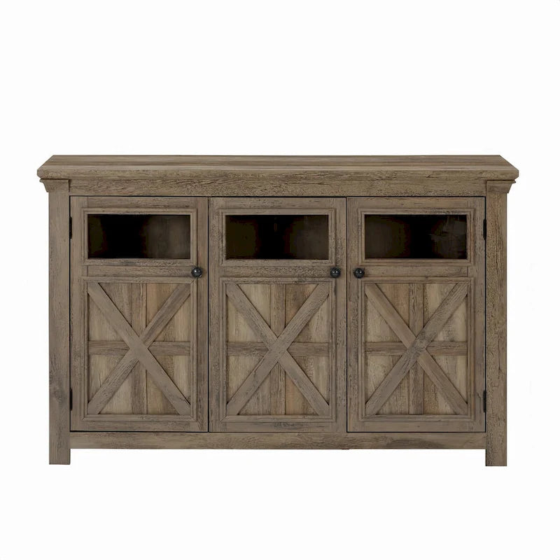Farmhouse Wood Metal Cabinet Adjustable