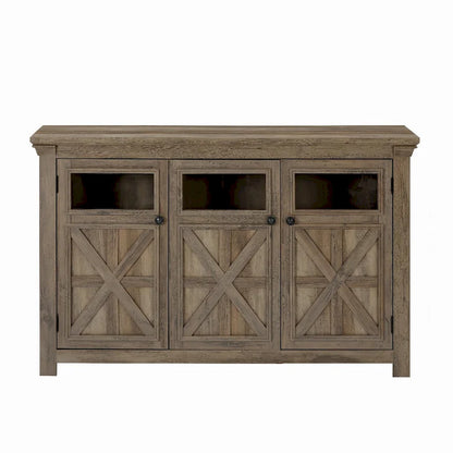 Farmhouse Wood Metal Cabinet Adjustable