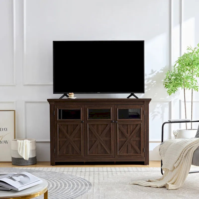 Farmhouse Wood Metal Cabinet Adjustable