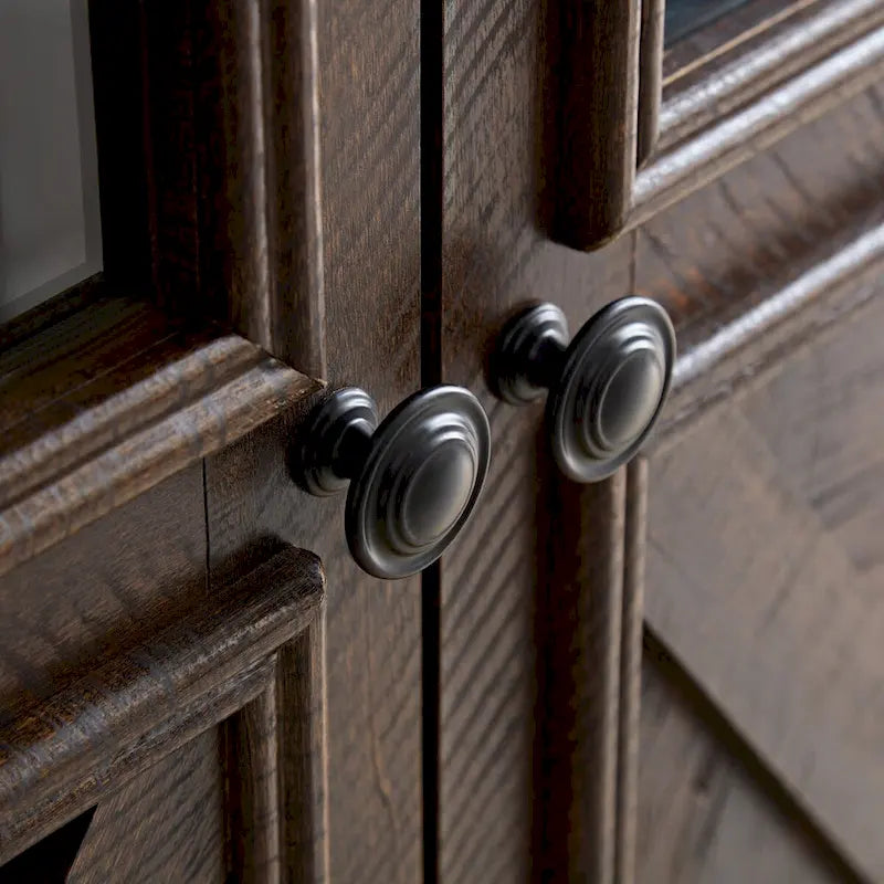 Farmhouse Wood Metal Cabinet Adjustable