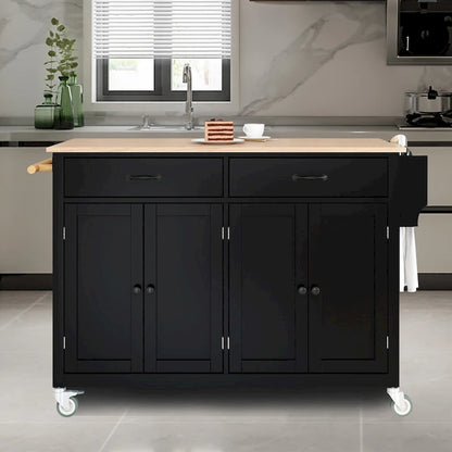 Solid Wood Engineered Wood Kitchen Cart Adjustable