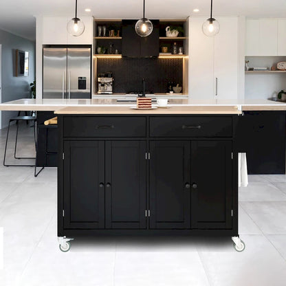 Solid Wood Engineered Wood Kitchen Cart Adjustable