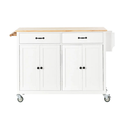 Solid Wood Engineered Wood Kitchen Cart Adjustable