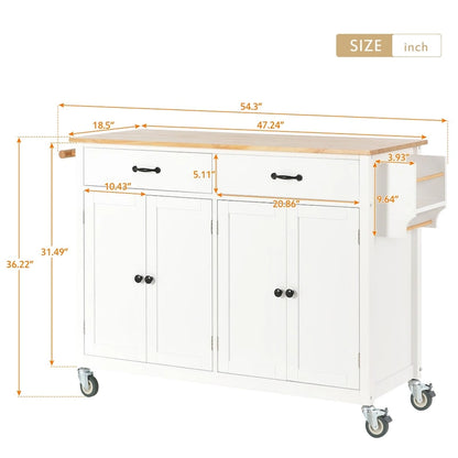 Solid Wood Engineered Wood Kitchen Cart Adjustable