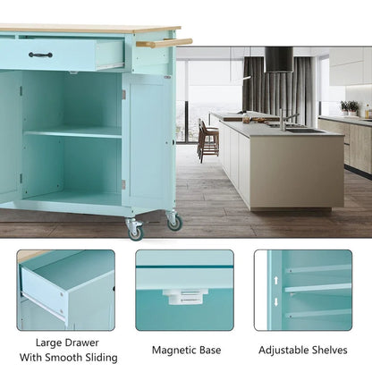 Solid Wood Engineered Wood Kitchen Cart Adjustable