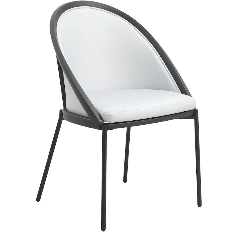 Modern Wood Metal Chair Upholstered