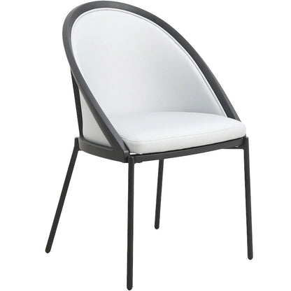 Modern Wood Metal Chair Upholstered