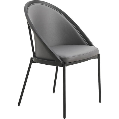 Modern Wood Metal Chair Upholstered