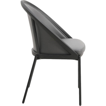 Modern Wood Metal Chair Upholstered