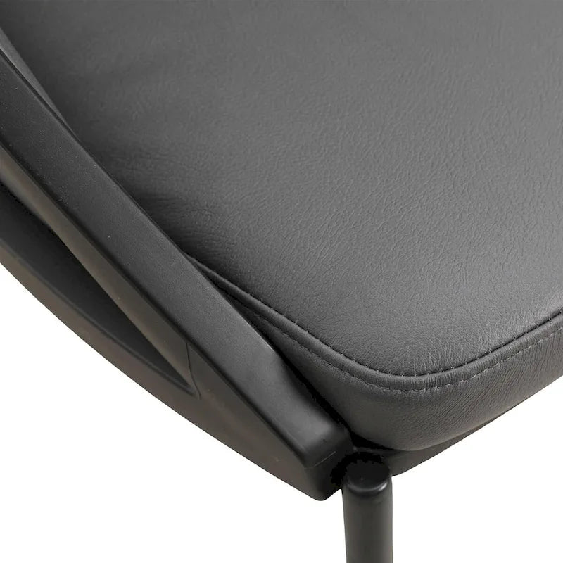 Modern Wood Metal Chair Upholstered