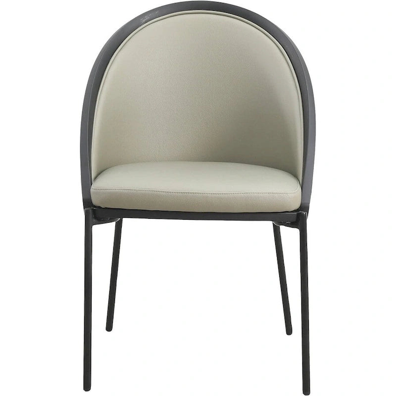 Modern Wood Metal Chair Upholstered