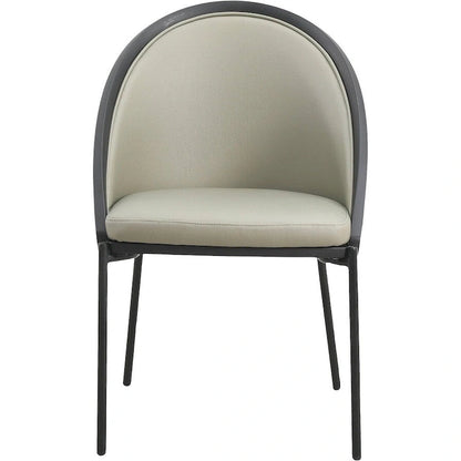 Modern Wood Metal Chair Upholstered