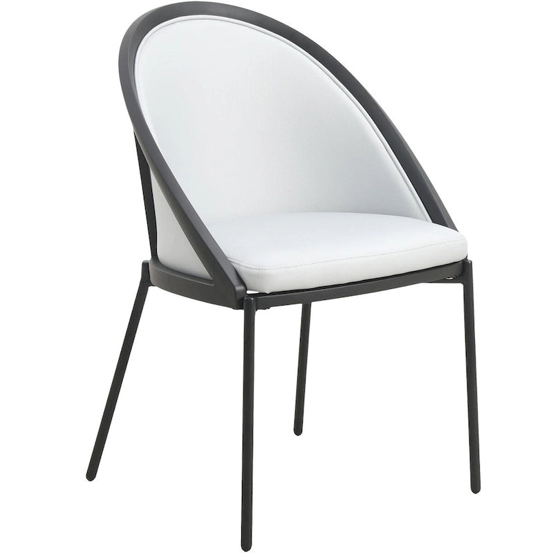 Modern Wood Metal Chair Upholstered