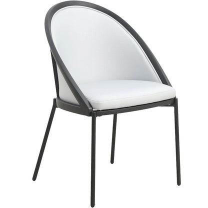 Modern Wood Metal Chair Upholstered