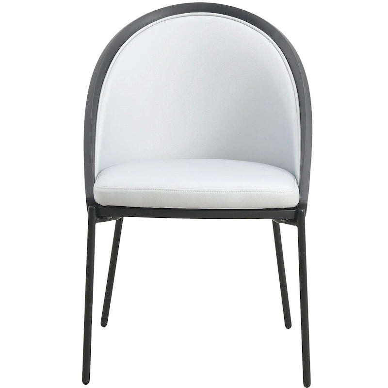 Modern Wood Metal Chair Upholstered