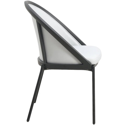 Modern Wood Metal Chair Upholstered