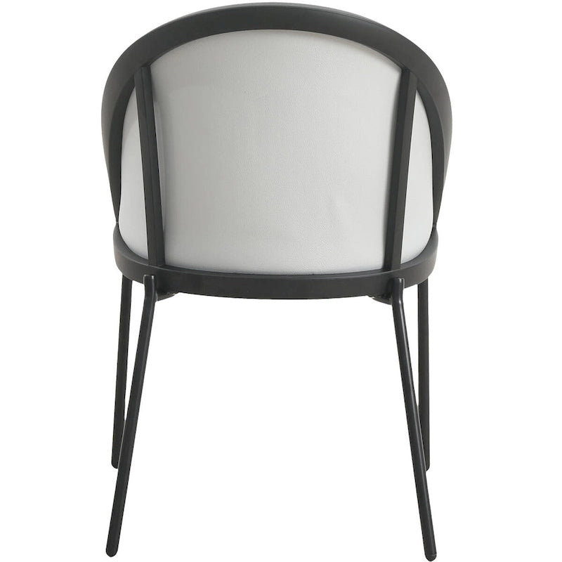 Modern Wood Metal Chair Upholstered