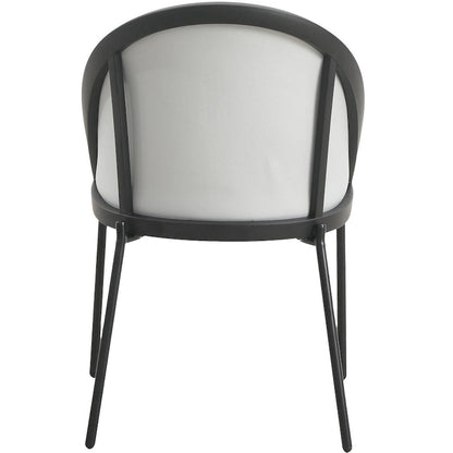 Modern Wood Metal Chair Upholstered