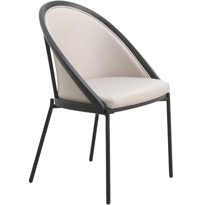 Modern Wood Metal Chair Upholstered