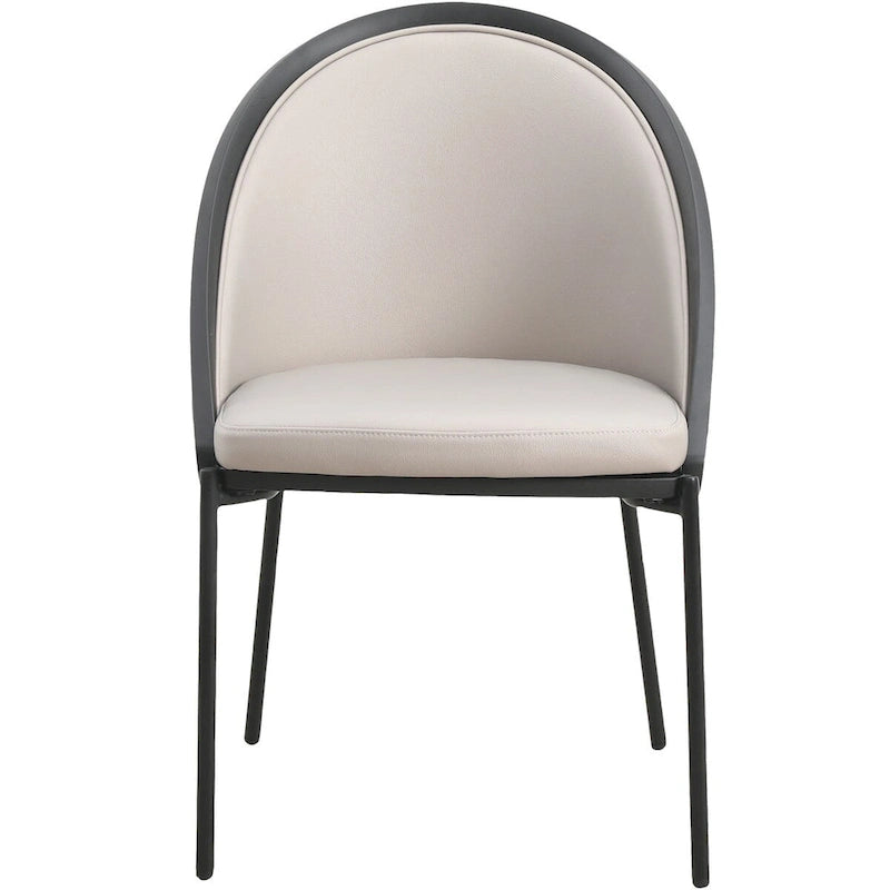 Modern Wood Metal Chair Upholstered