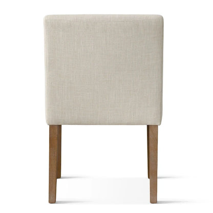 Modern Wood Linen Chair Upholstered