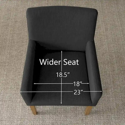 Modern Wood Linen Chair Upholstered