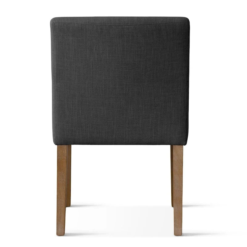 Modern Wood Linen Chair Upholstered