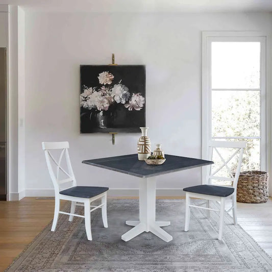 22 Inch Classic Solid Wood Metal Table