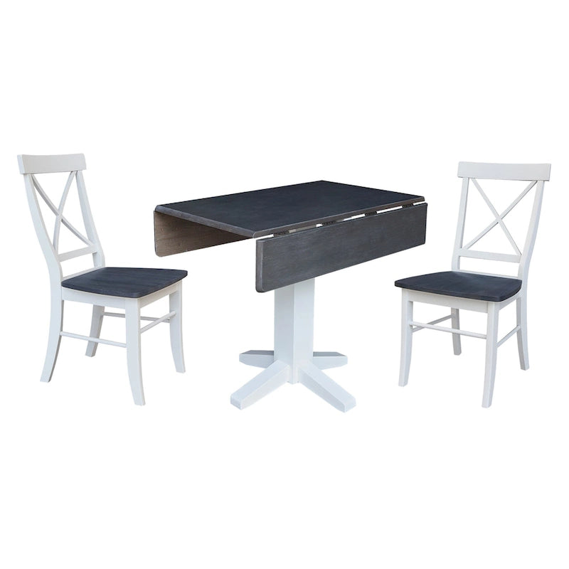 22 Inch Classic Solid Wood Metal Table