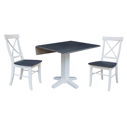 22 Inch Classic Solid Wood Metal Table