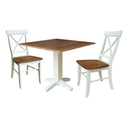 22 Inch Classic Solid Wood Metal Table