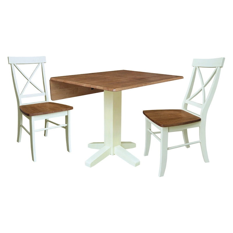 22 Inch Classic Solid Wood Metal Table