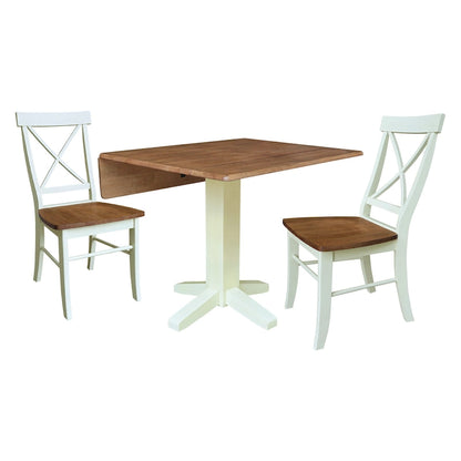 22 Inch Classic Solid Wood Metal Table